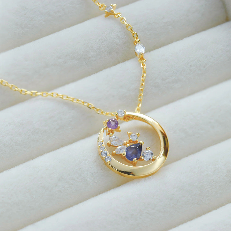 Gold-Plated Sterling Silver Celestial Charm Necklace