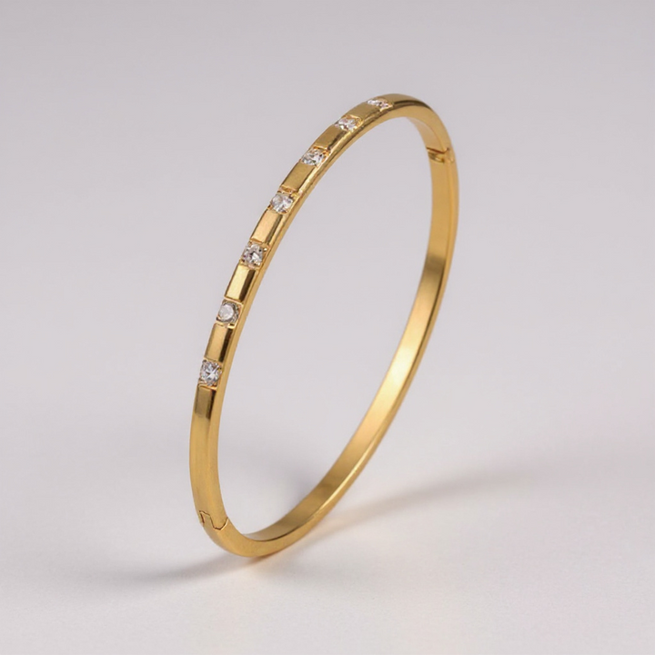 18K Gold Bangle Bracelet Collection – Elegant Stainless Steel Designs