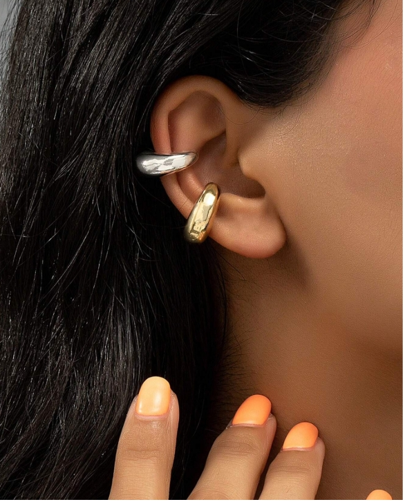 Minimalist Ear Cuff – Gold & Silver Stainless Steel