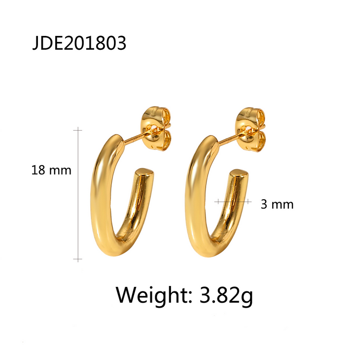 Colección Golden U - Juego de aretes de aro variados