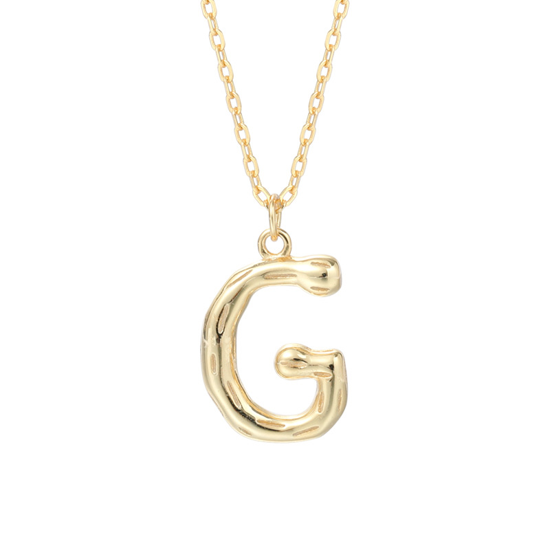 Sterling Silver Letter Gold-plated Necklace