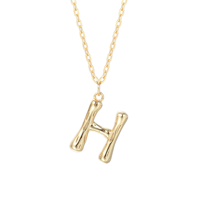 Sterling Silver Letter Gold-plated Necklace