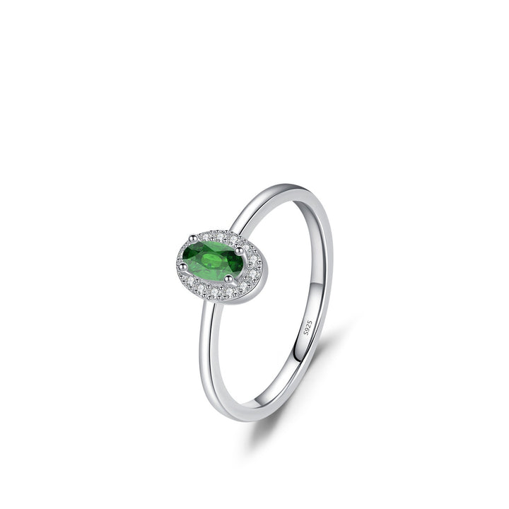 Gemstone-Inspired Halo Rings in Sterling Silver