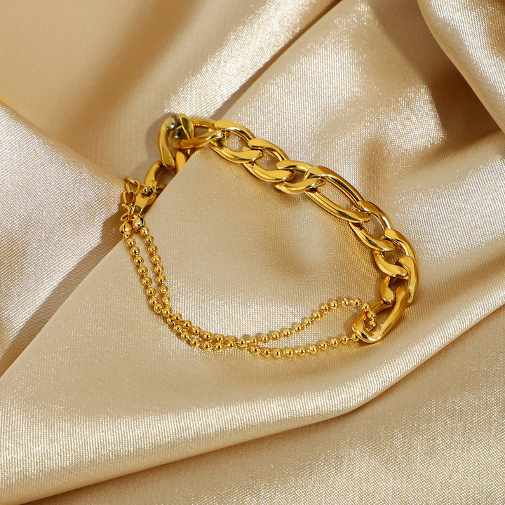 Chic Gold Luxe Stainless Steel Chain Bracelet