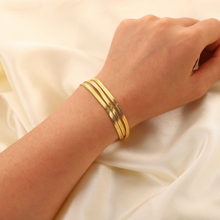 Triple-Layer Gold Mesh Bracelet