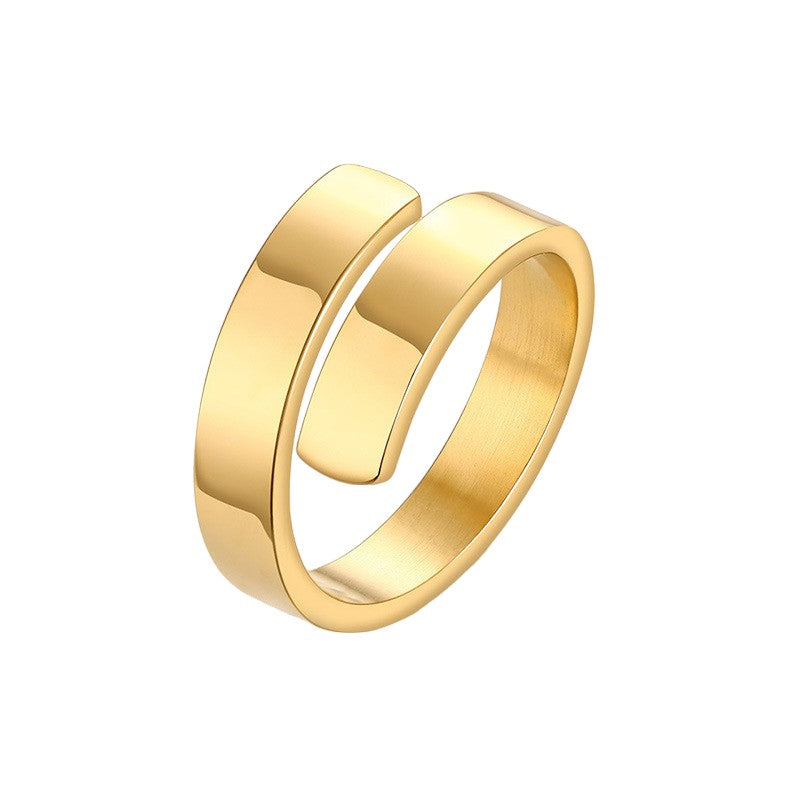 Golden Single Band Ring