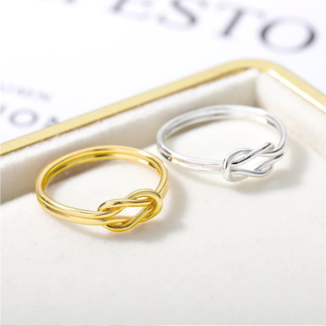 Dual Tones Infinity Knot Ring