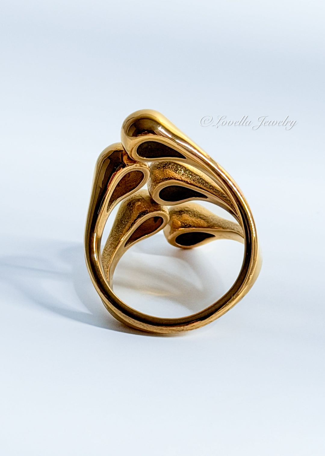 Sculpted Gold Statement Ring