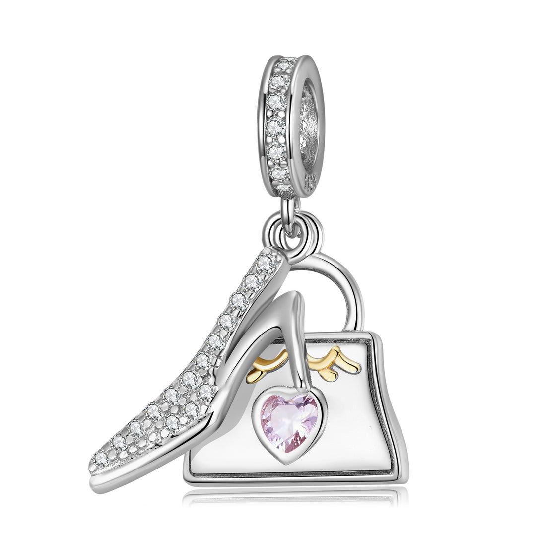 Elegant Purse & Stiletto Shoe Charm Set