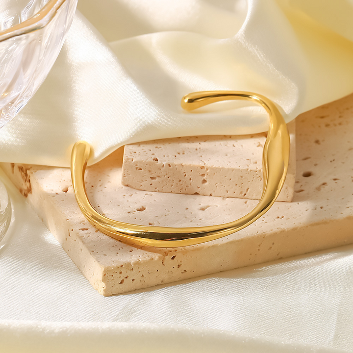 Sleek Gold Open Cuff Bracelet