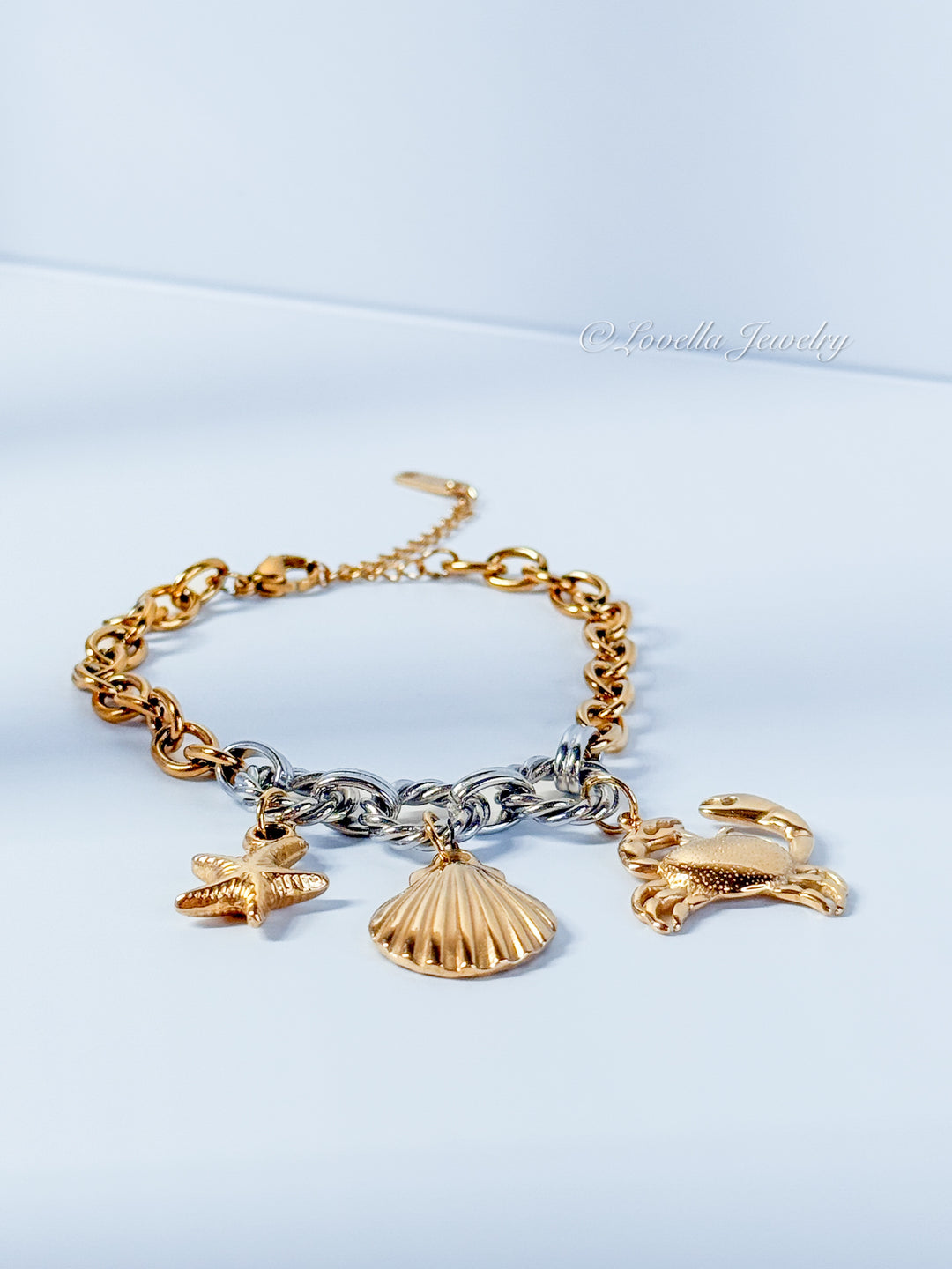 Sea Charms Bracelet – Gold Stainless Steel