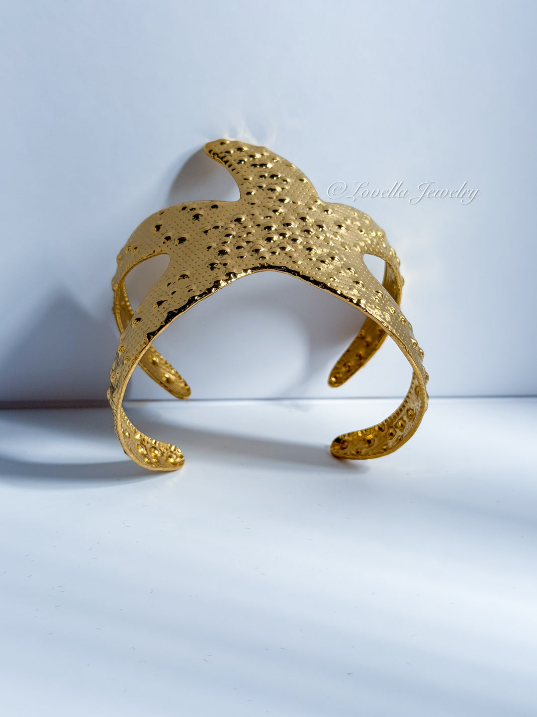 Starfish Gold Cuff Bracelet