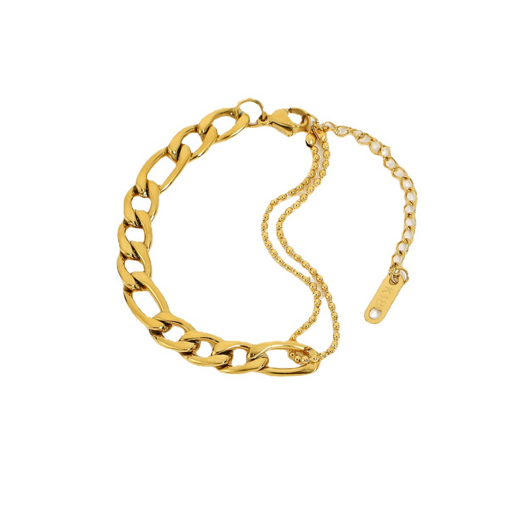 Pulsera de cadena de acero inoxidable Chic Gold Luxe