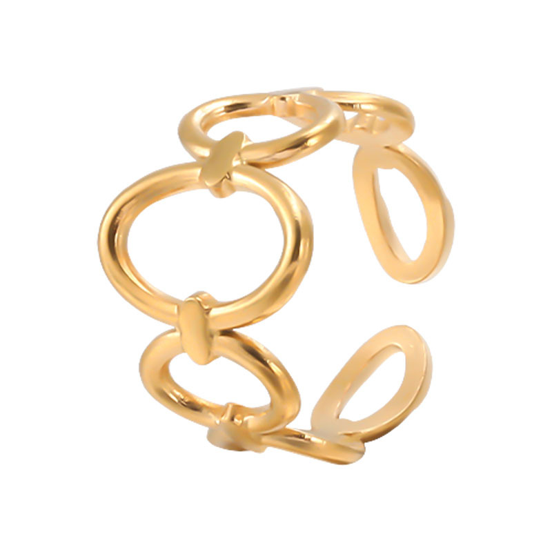 Interlocking Circles Gold Ring