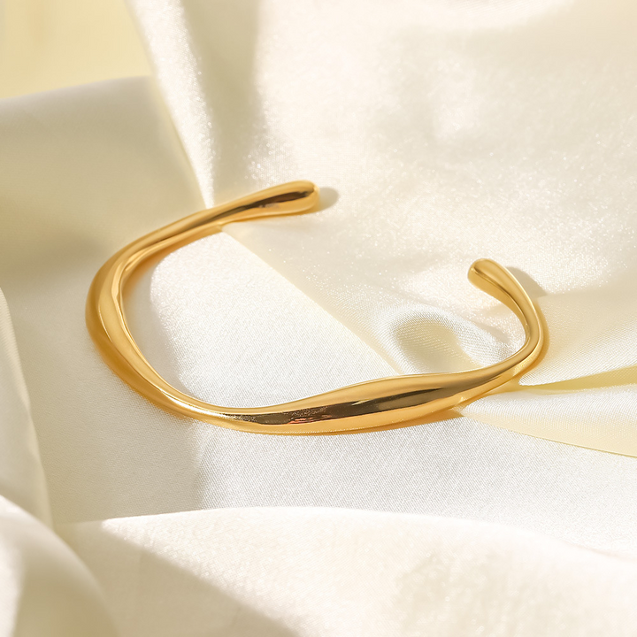 Sleek Gold Open Cuff Bracelet