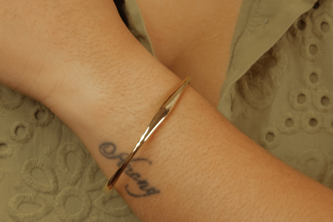 Sleek Gold Open Cuff Bracelet