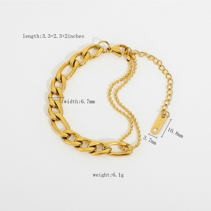 Chic Gold Luxe Stainless Steel Chain Bracelet