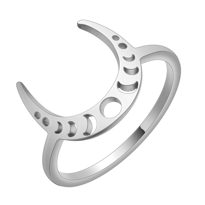 Celestial Crescent Moon Ring