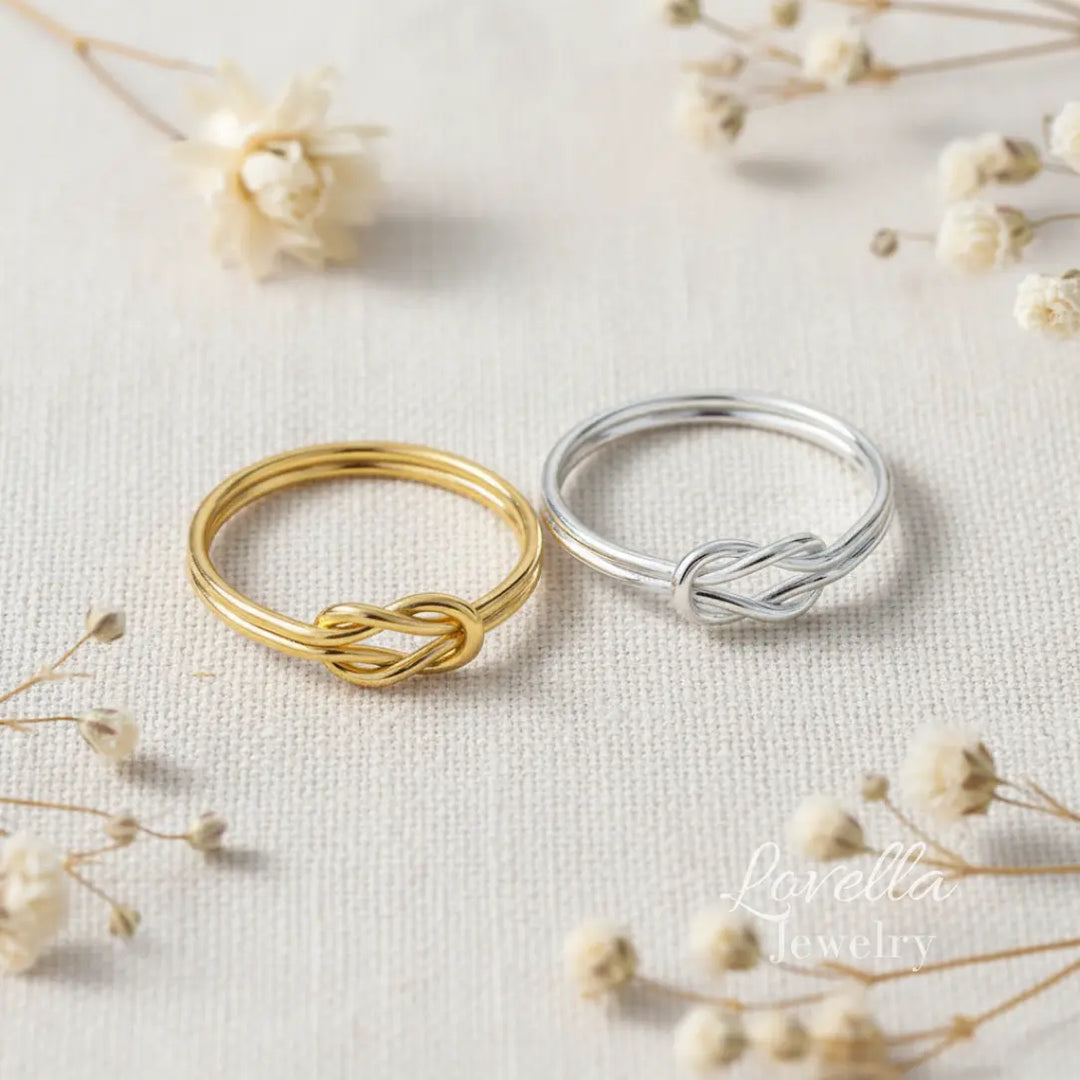 Knot Ring Set | Gold & Silver