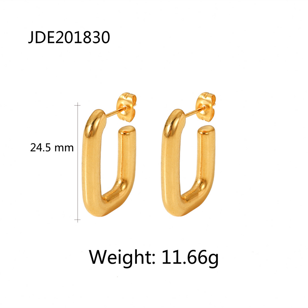 Colección Golden U - Juego de aretes de aro variados