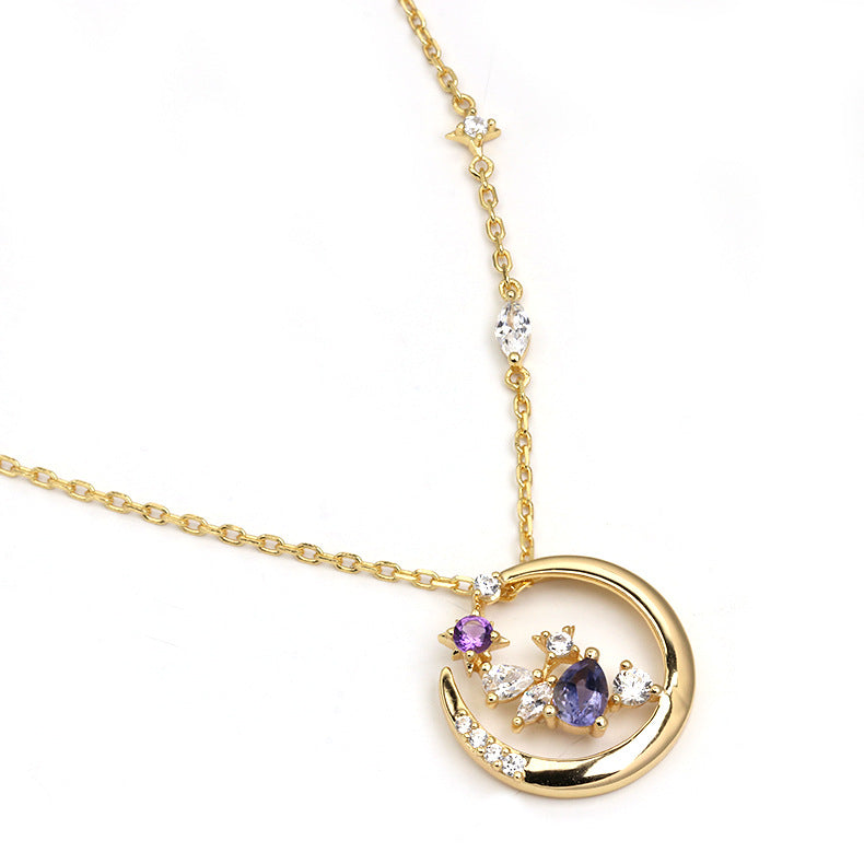 Gold-Plated Sterling Silver Celestial Charm Necklace