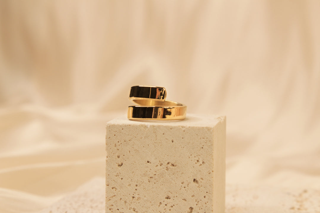 Golden Single Band Ring