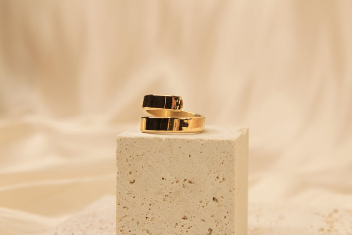 Golden Single Band Ring