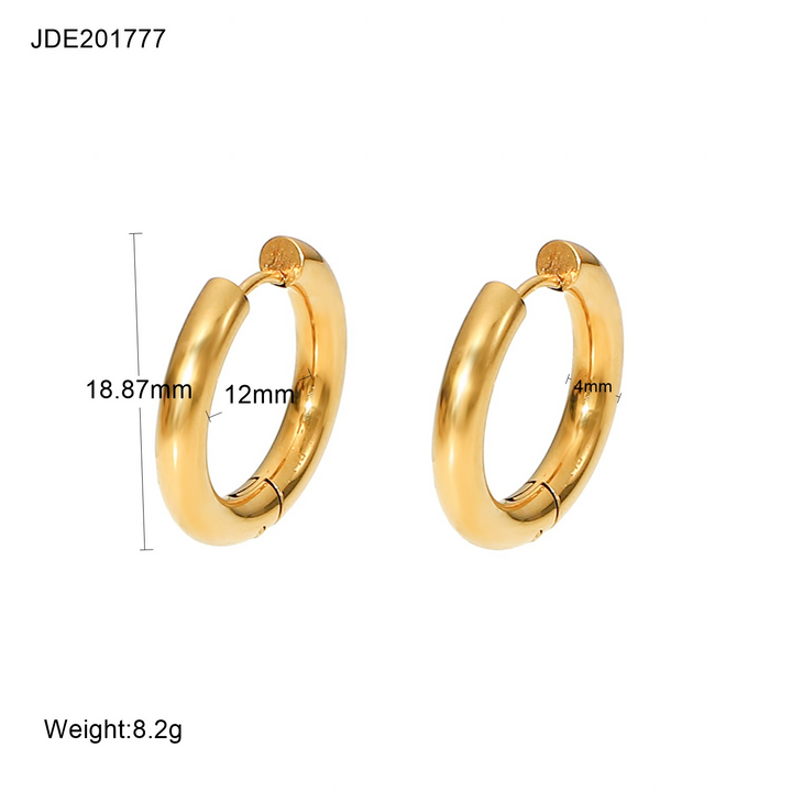 Golden U Collection - Variety Hoop Earrings Set