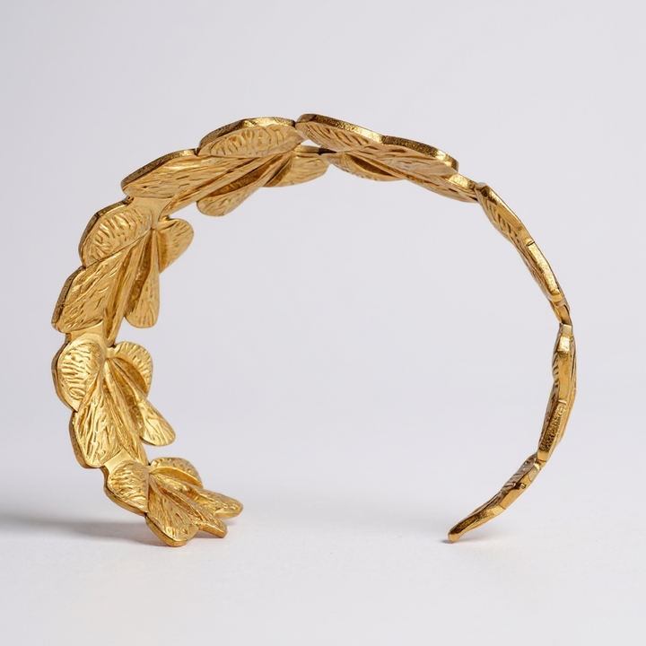 Gold Leaf Statement Cuff Bracelet
