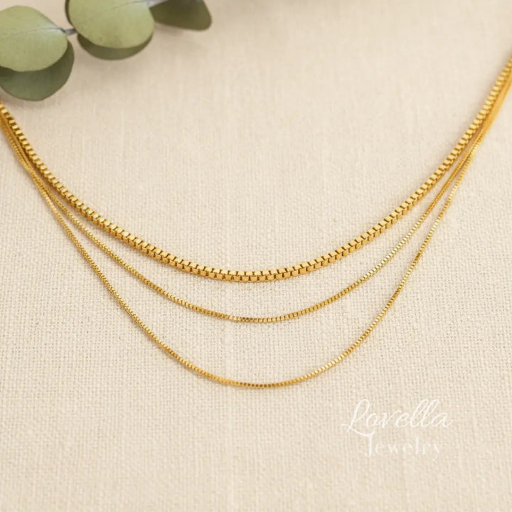 Layered Gold Chains Necklace – Stainless Steel