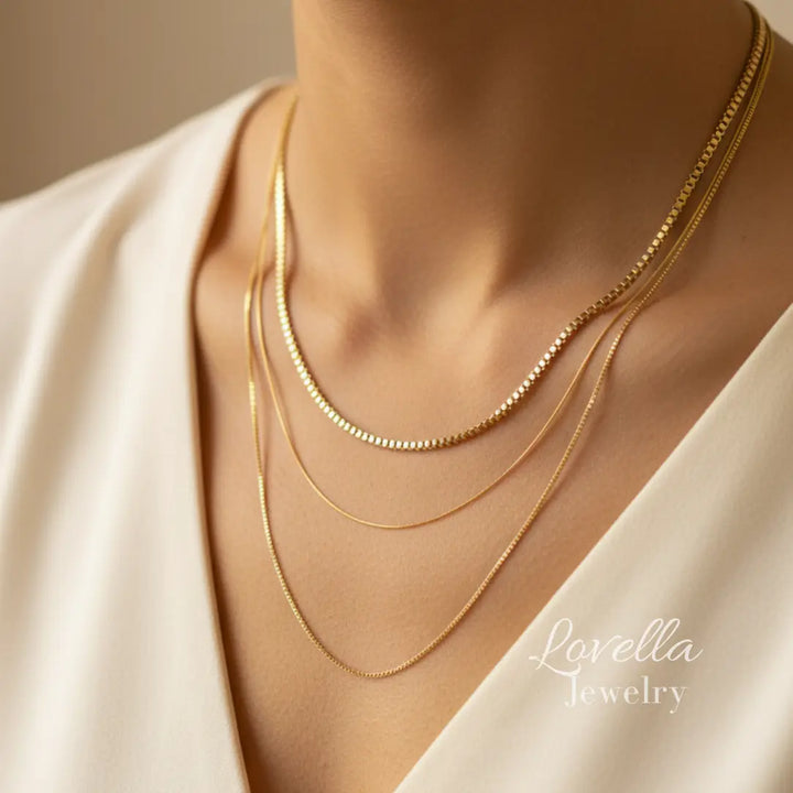 Layered Gold Chains Necklace – Stainless Steel