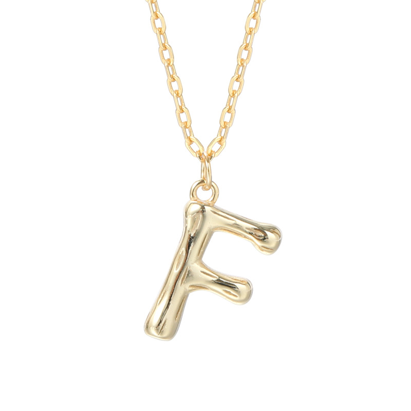 Sterling Silver Letter Gold-plated Necklace