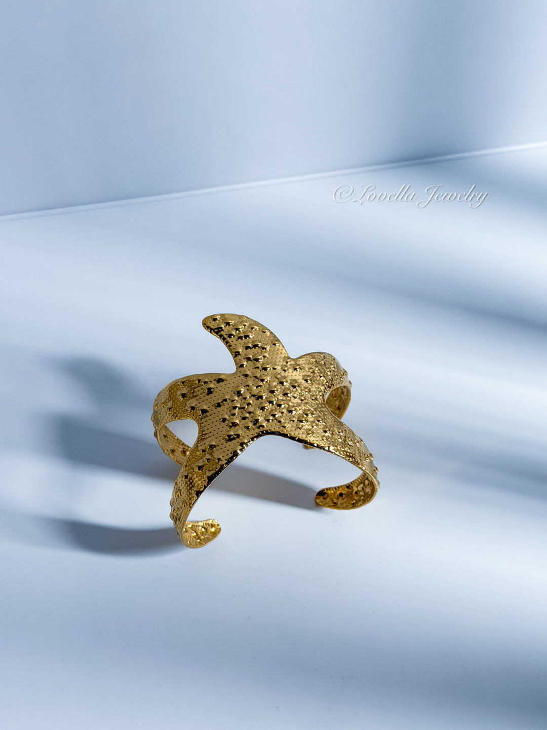 Starfish Gold Cuff Bracelet