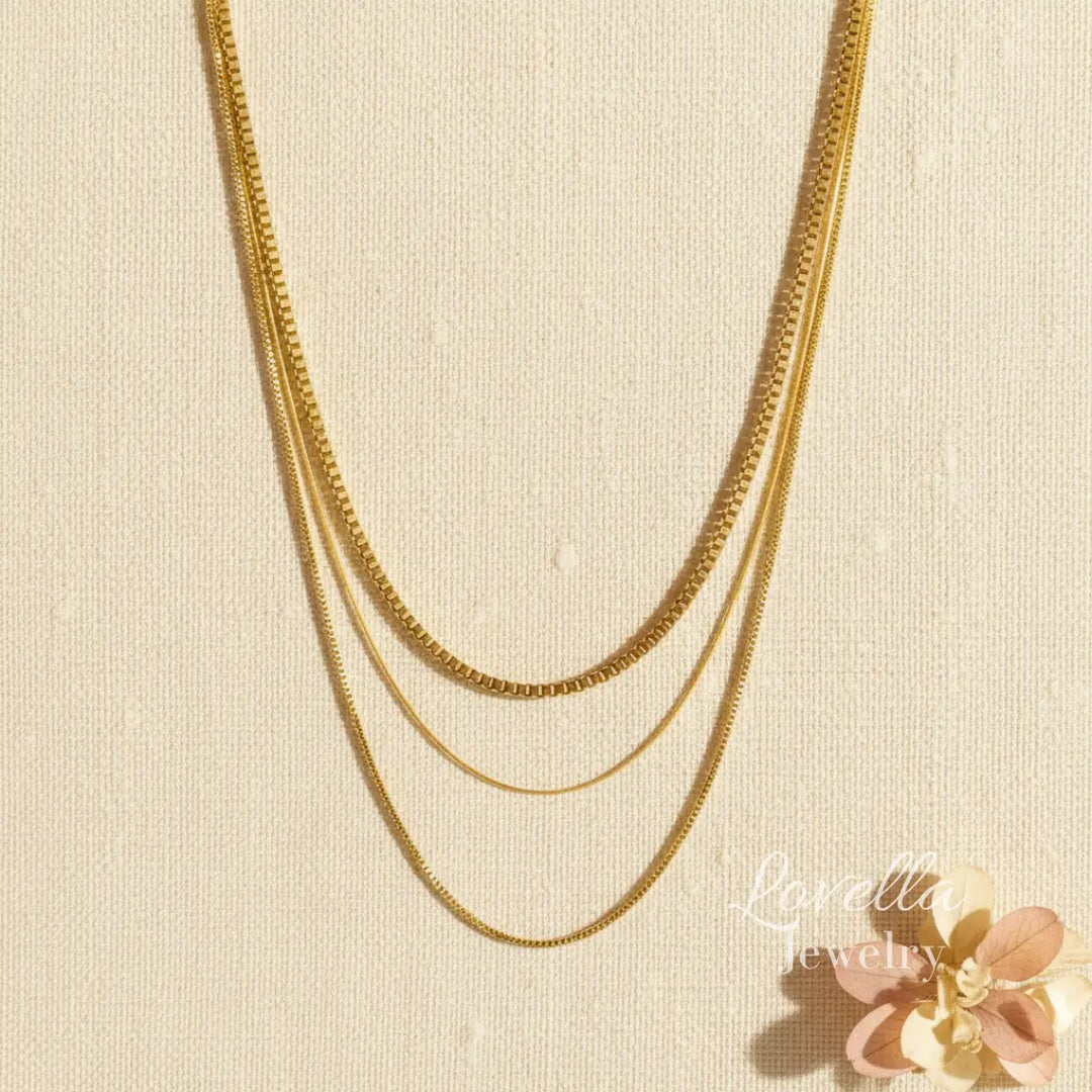 Layered Gold Chains Necklace – Stainless Steel