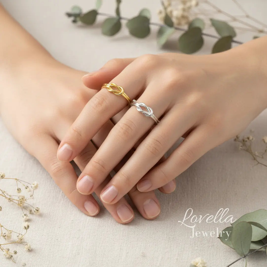 Knot Ring Set | Gold & Silver