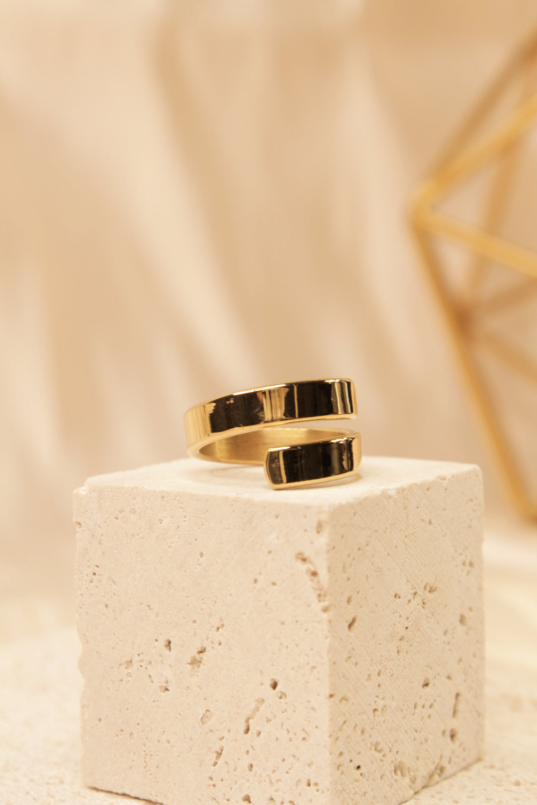 Golden Single Band Ring