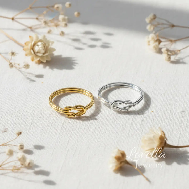 Knot Ring Set | Gold & Silver