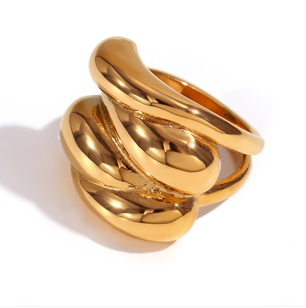 Bold Stainless Steel Statement Ring