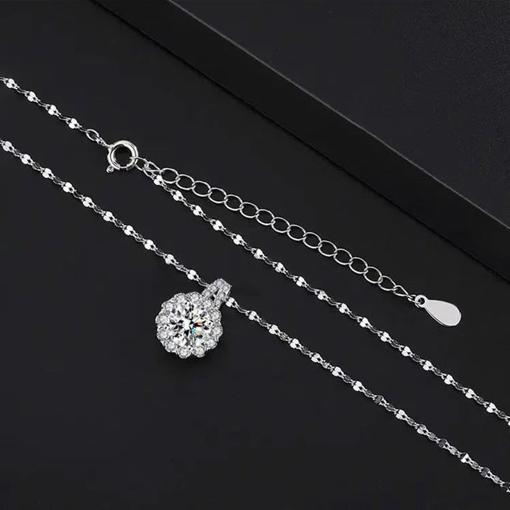 Collar de circonitas en plata de ley 925 para mujer