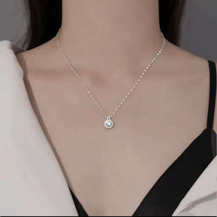 Collar de circonitas en plata de ley 925 para mujer