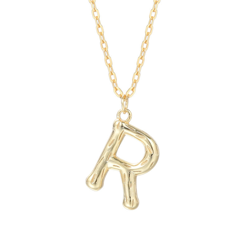 Sterling Silver Letter Gold-plated Necklace