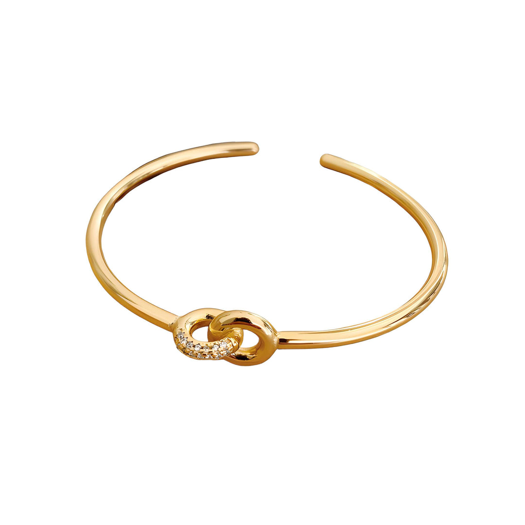 Pulsera entrelazada estilo coreano chapada en oro