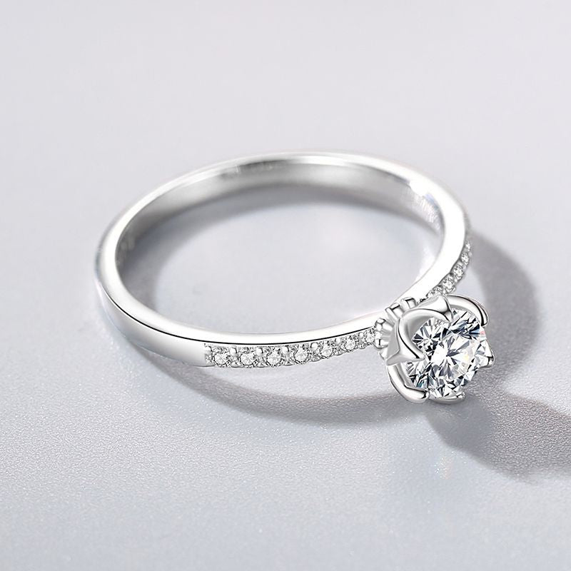 Silver Sparkle Cubic Zirconia Ring